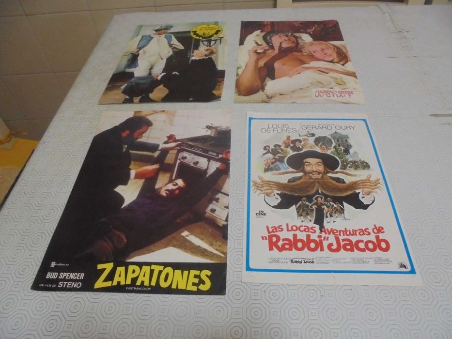 Cartazes de cinema em cartolina (23,5X33,5 cm) dos anos 70 e 80