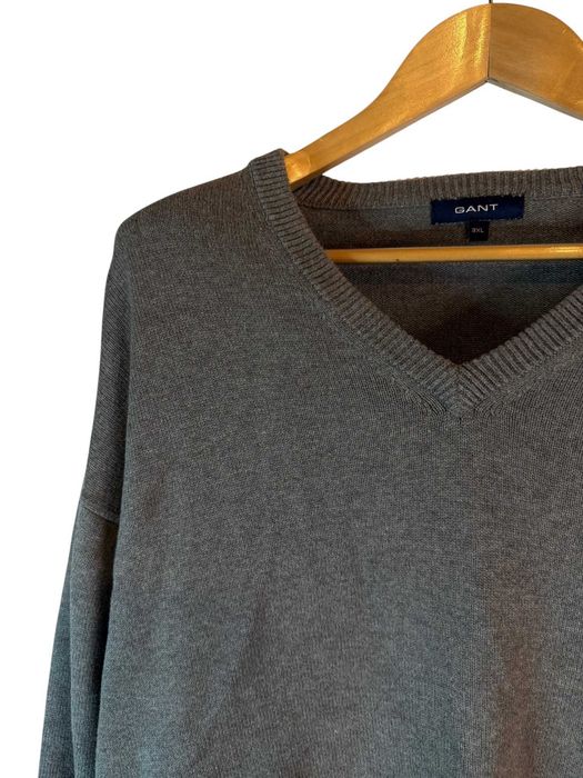 Sweter w serek Gant szary 3xl