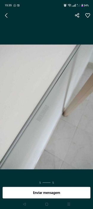 Mesa refeições tampo vidro Kave Home