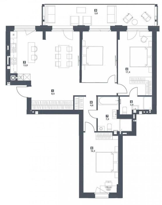 Елітна 3-кімнатна біля парку у ЖК S78 — 112 м² преміум-клас, Сахарова