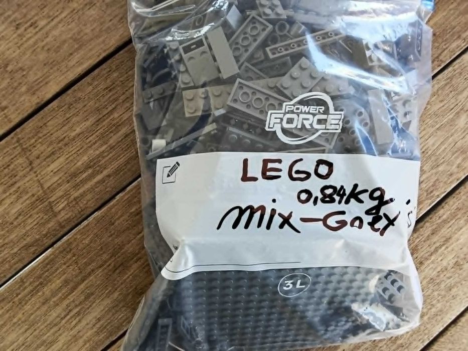 LEGO Original – 840 g de peças cinzentas (tons mistos) – Lote a granel