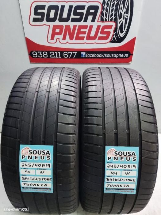 2 pneus semi novos 245-40r19 bridgestone - oferta dos portes
