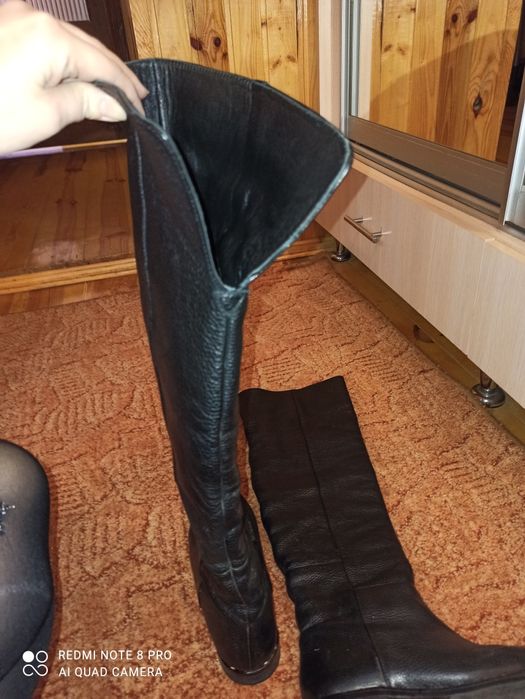 Зимние сапоги кожа