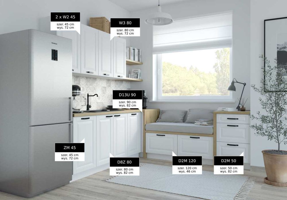 DW Kuchnia MONACO meble, szafki kuchenne mat TRANSPORT wycena