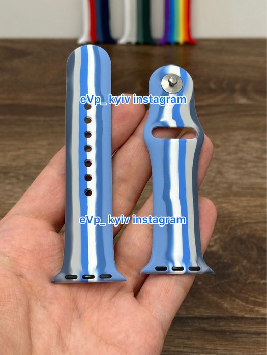 Ремінець браслет Apple Watch 38/40/41mm Ремешок епл вотч Rainbow