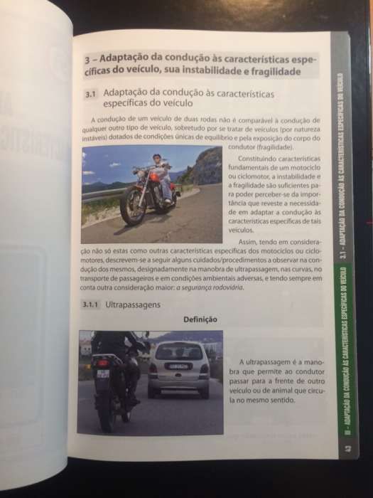 O Motociclo segurança rodoviária A/A1/A2