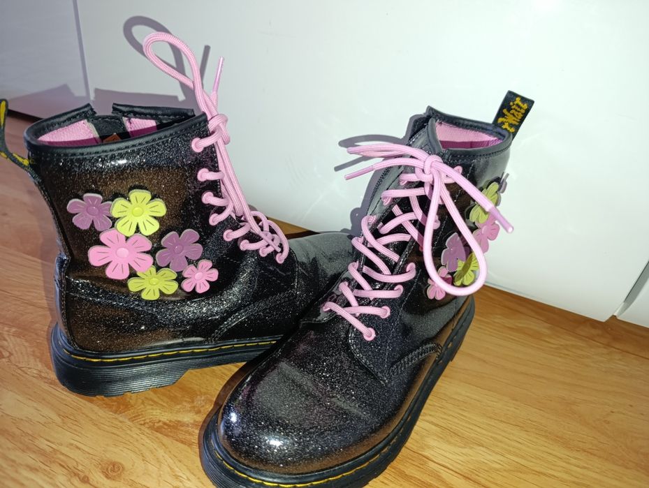 Buty Glany Martensy Dr. Martens Glitter & Flower