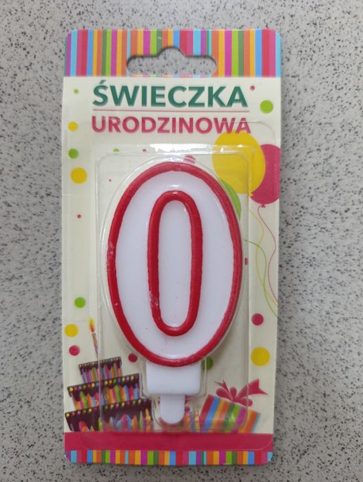 Cyferka urodzinowa nr 0 Nowa