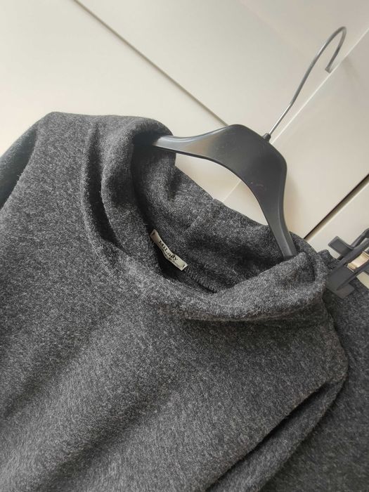 Komplet spódnica midi sweter bluza dzianina golf uni