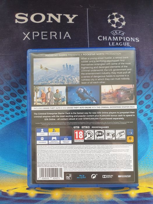 Диск GTA5 Premium Edition PS4