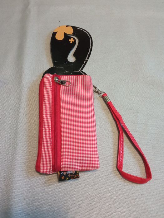 Etui na telefon lub klucze + portfelik - czerwone