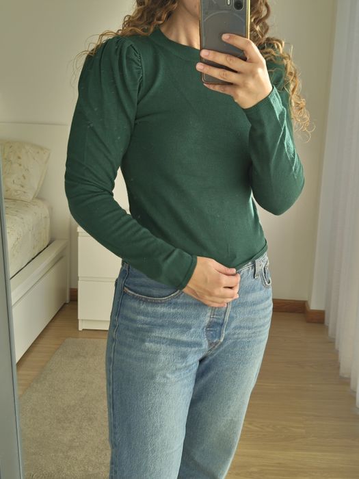 Camisola verde de malha Stradivarius