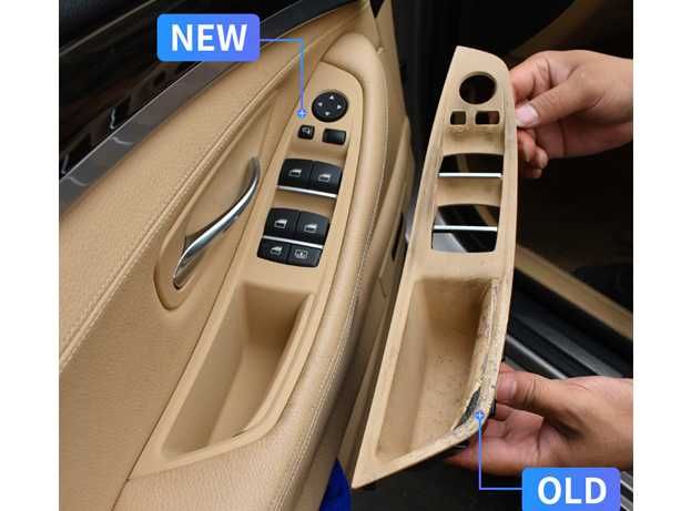 KIT Puxadores Pegas Interiores Pegas Portas BMW F10 F11 F18 (Pele) (NOVO)