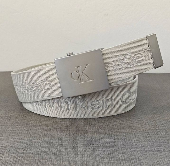 Ремінь Calvin Klein‼️ Текстильний пояс cK для джинс