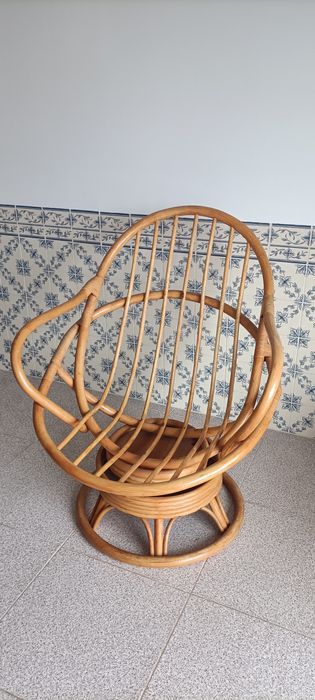 Cadeira Bambu com almofada