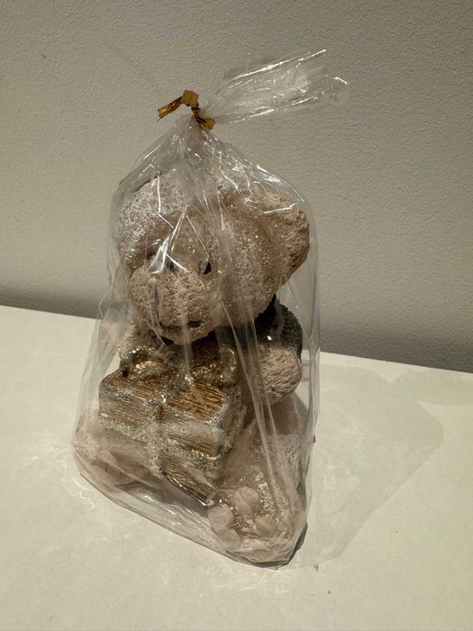 Świeczka zimowy miś nowa