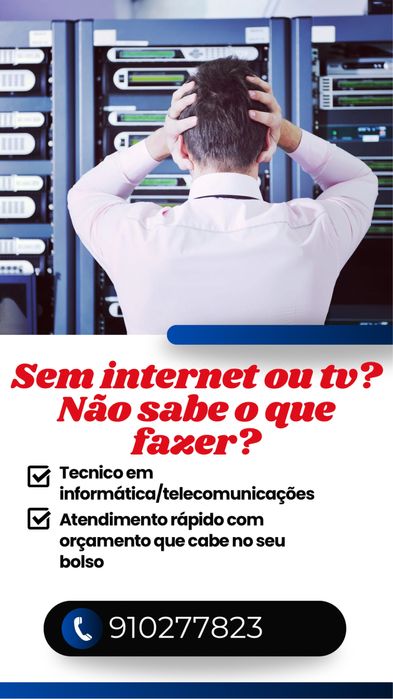 Tecnico de informatica, telecomunicações, i.t, internet, wifi