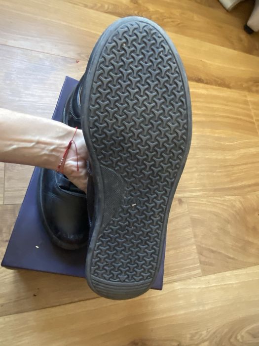 Шкіряні ортопедичні підліткові туфлі чорні 40 розмір 26,5 см
