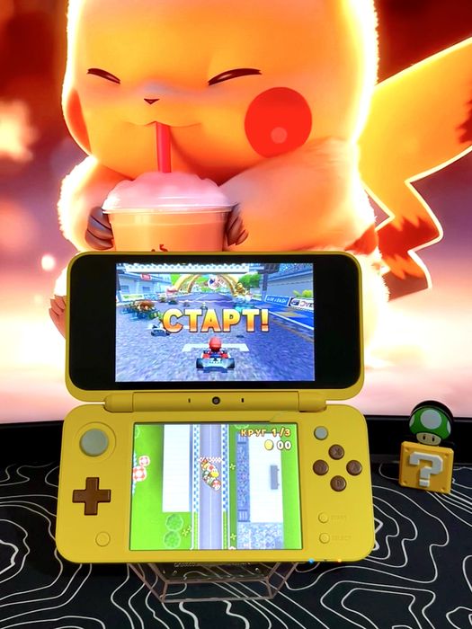 New nintendo 2ds XL pikachu edition + игры / 3ds