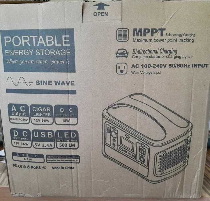 Мобільна зарядна станція Power station 600W (1000 W пікова). ГАРАНТІЯ