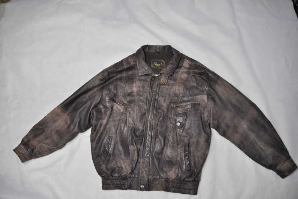 REAL LEATHER LONDON 2XL męska kurtka skórzana bomberka dekatyzowana sz3v1 xxl