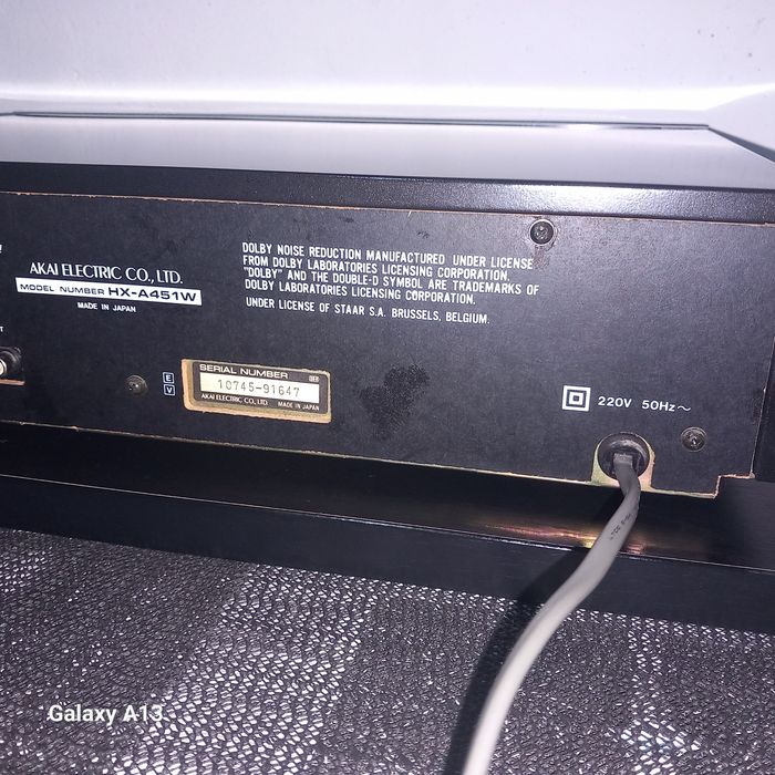 AKAI HX-A451W leitor cassetes muito bom