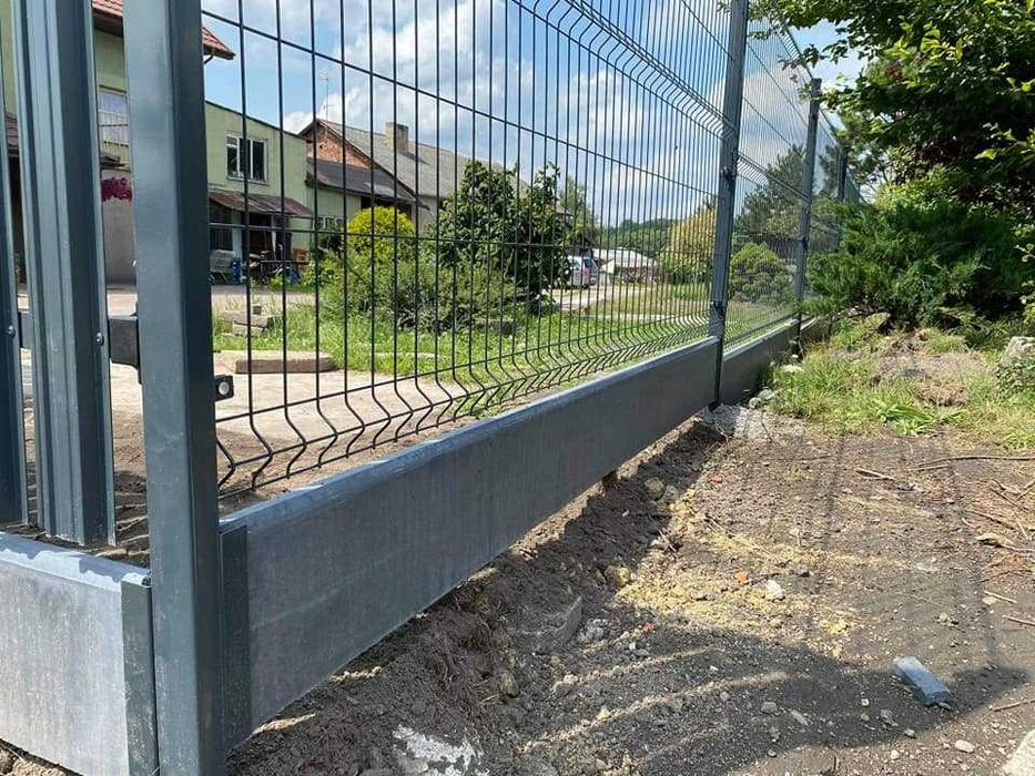 Ogrodzenie Panelowe Kompletne  Panel 3D FI4 Brama Furtka OCYNK + RAL