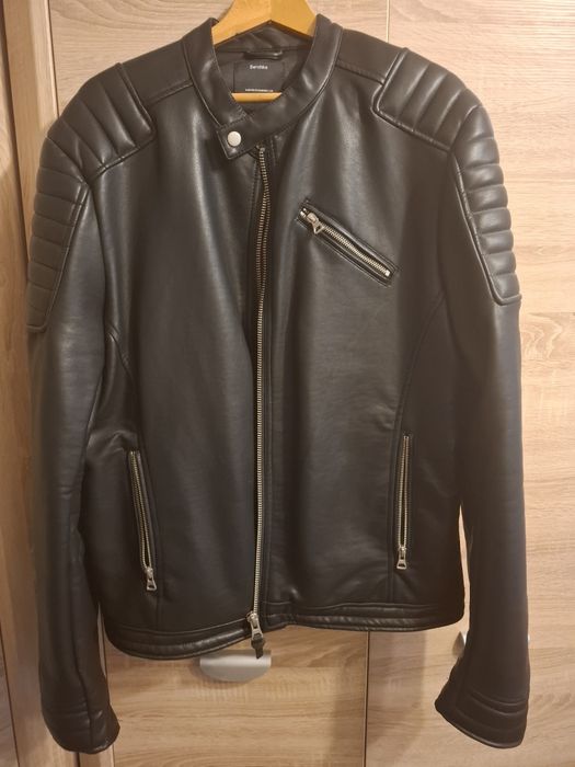 Kurtka Bershka skórzana męska