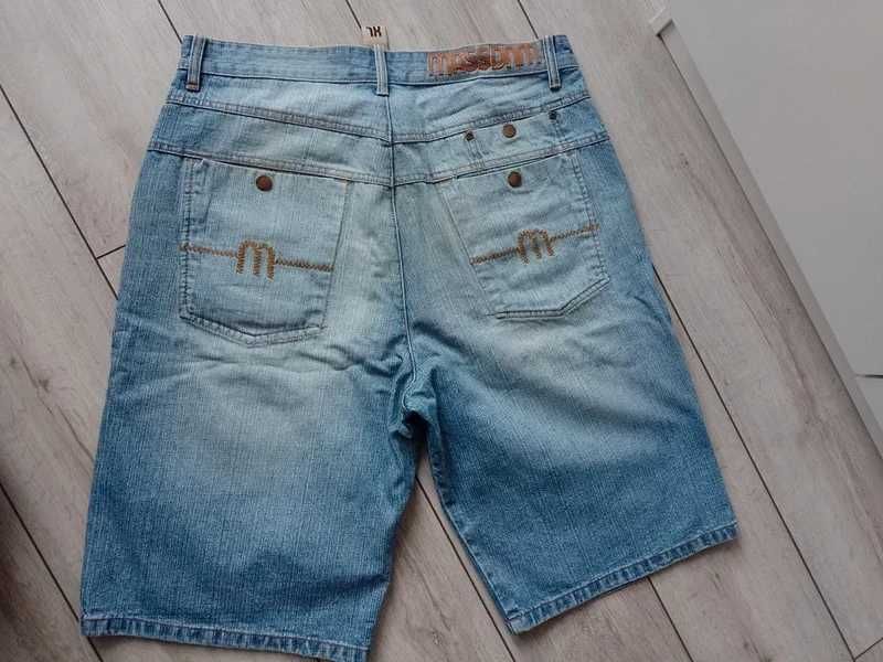 MASS unikat spodenki XL jeansy baggy skate hip-hop vintage