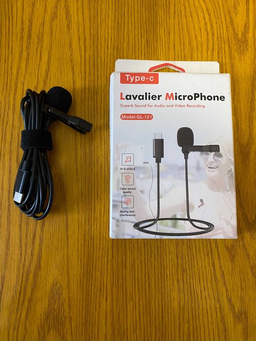 Мікрофон Media Microphone DM Type-C MK-3 Петличний мікрофон Петлічка