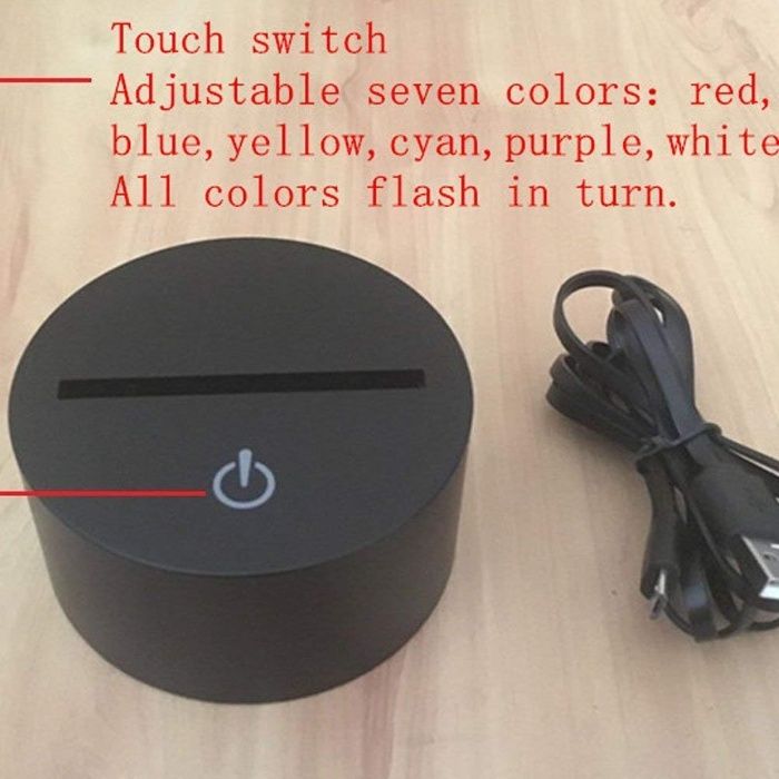 Ночник детский Покемон Пикачу настольная лампа, 7 цветов смена автомат