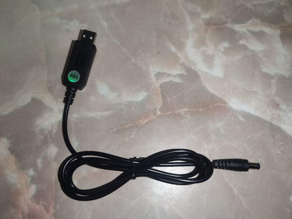 Кабель (провод)питания для WiFi роутера от павербанка USB- DC12