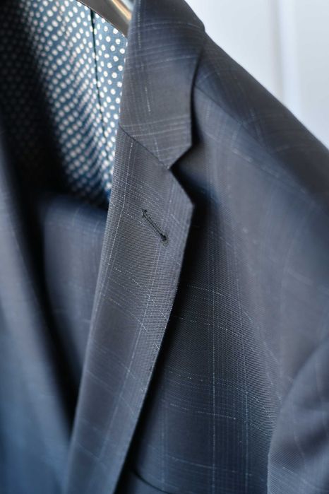 Чоловічий костюм Roy Robson Slim Fit, темно-синій в клітинку, р 52-54.