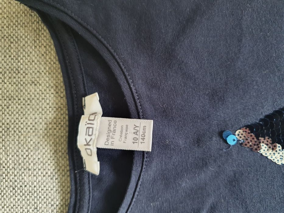 t-shirt bluzka cekiny zmieniające się 140 cm