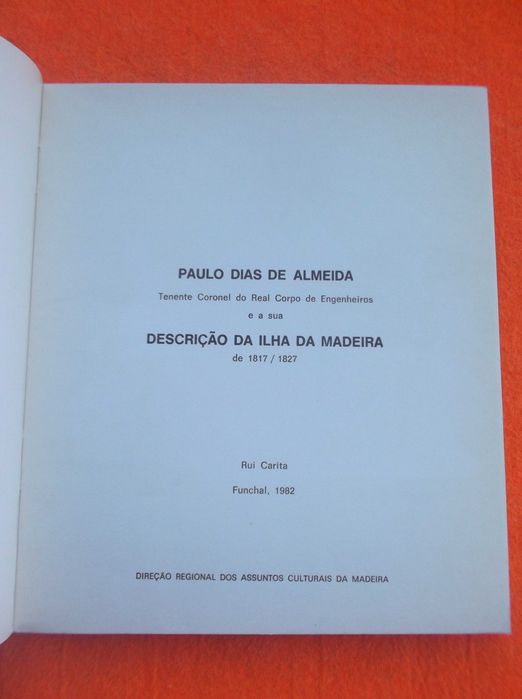 Paulo Dias de Almeida Descrição da ilha da Madeira (1817)