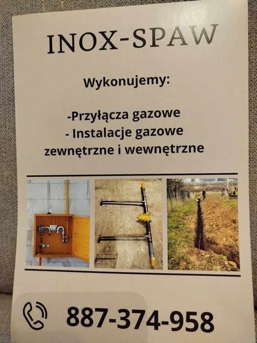 Przyłącza gazowe, instalacje gazowe