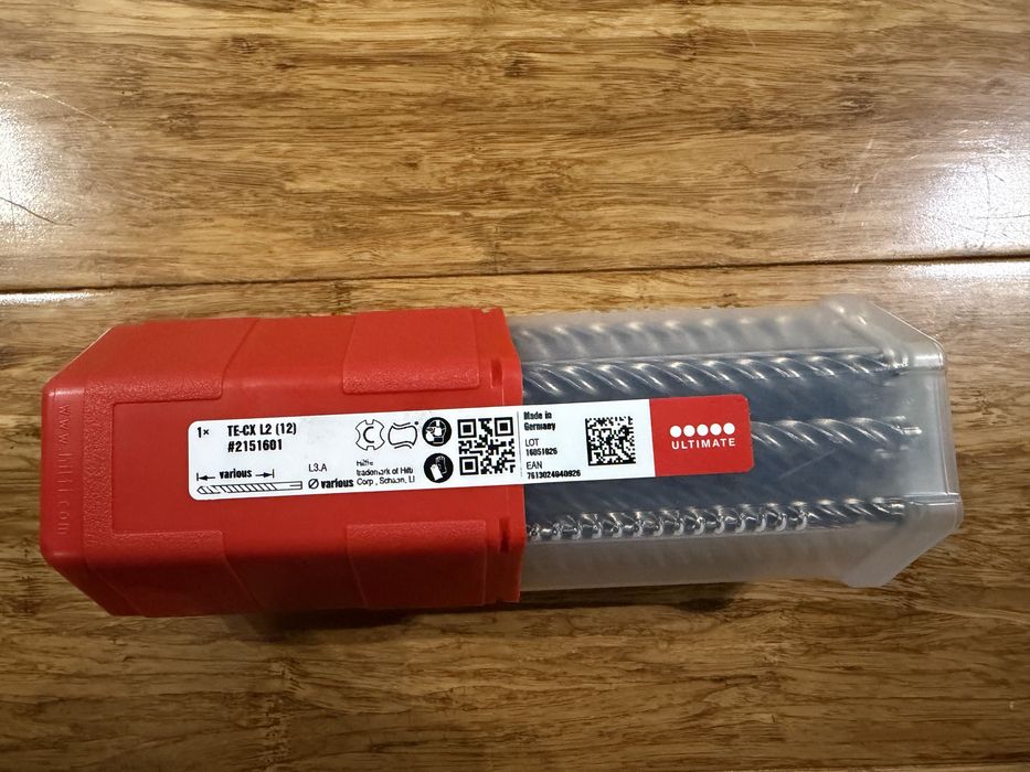 Wiertła udarowe SDS Hilti zestaw 12 sztuk