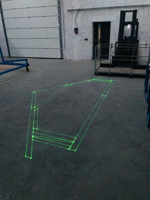 System projekcji laserowej wiązary domy