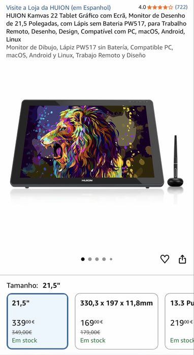 Tablet Grafico Kanvas pro 22