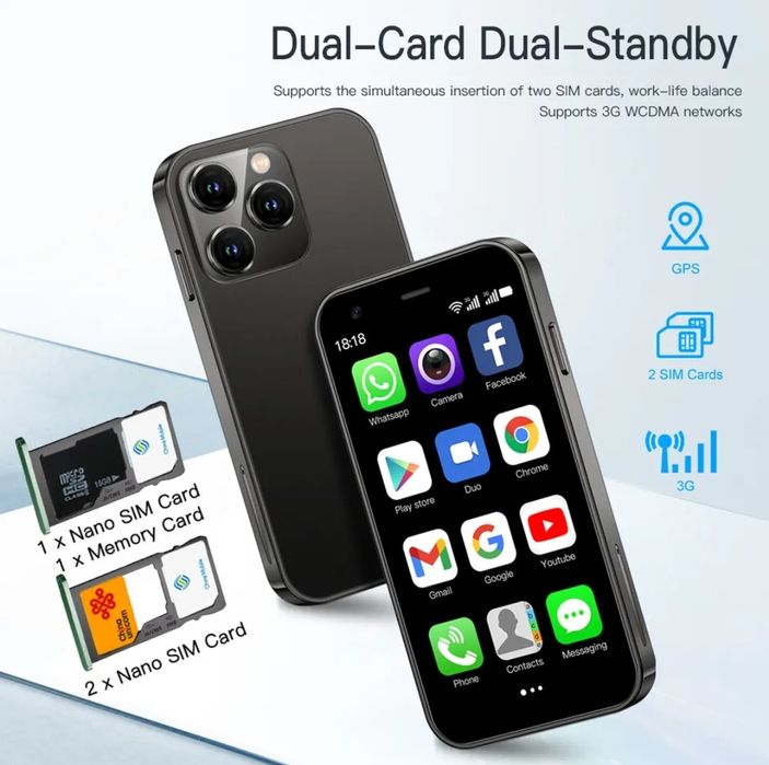 Мини смартфон SERVO 15SE / SOYES S23 PRO / SOYES XS15 андроид телефон