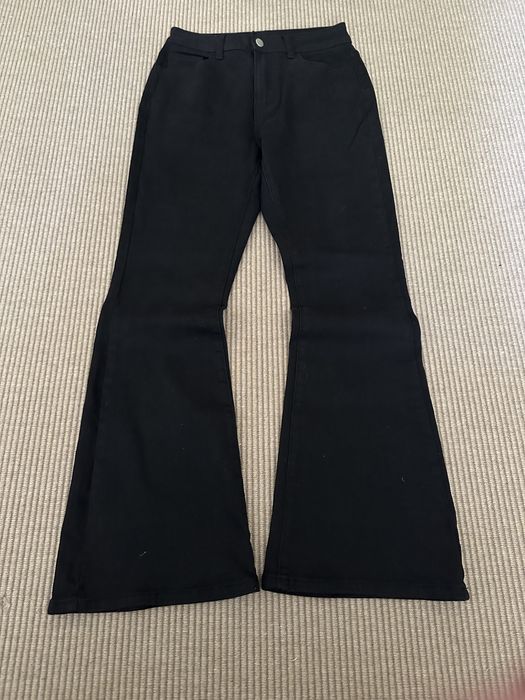 Чёрные клёш джинсы zara flared type bootcut archive