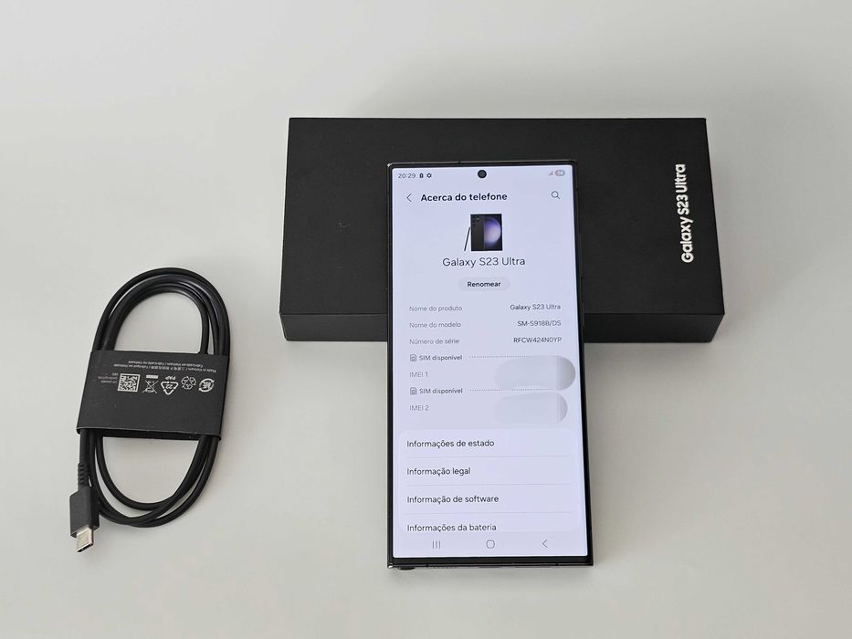 Samsung S23 Ultra 512gb.  Muito bom. Tudo de origem.