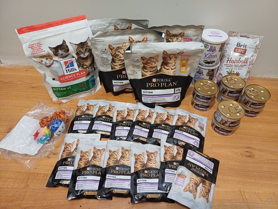 Purina, Hill's, Brit duży zestaw dla kociąt, kitten karma + przysmaki