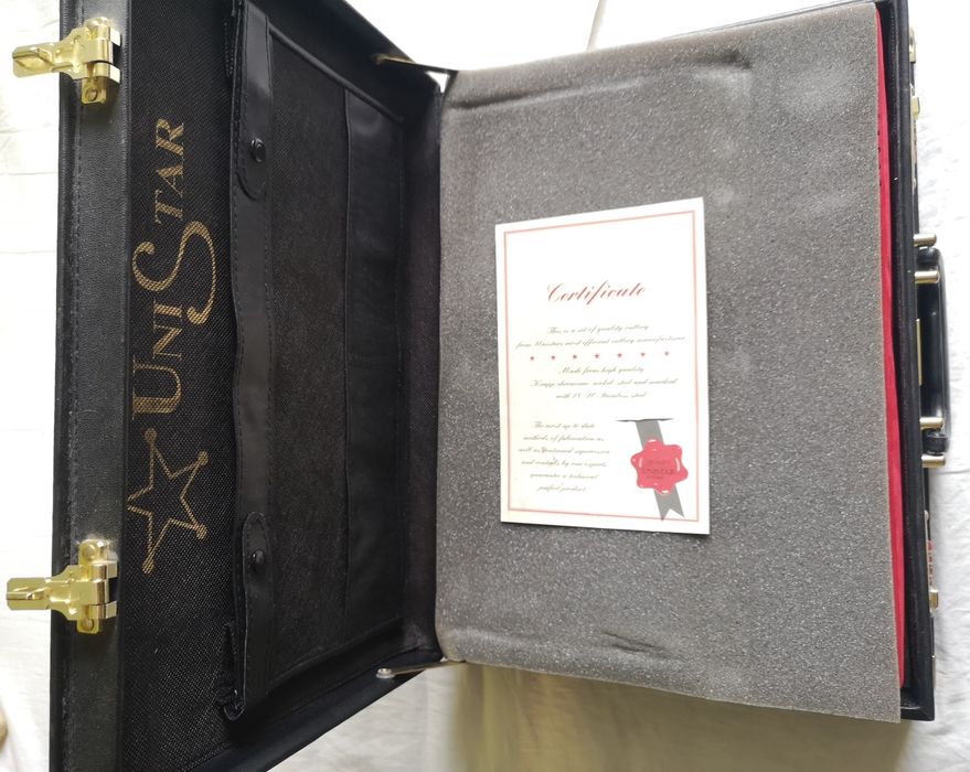 Zestaw sztućców na dla 12 osób - 72 elementy walizka w walizce Unistar