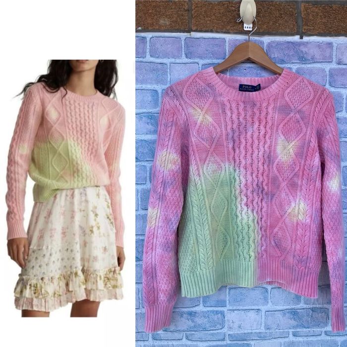 Теплий жіночий светр оверсайз тай -дай