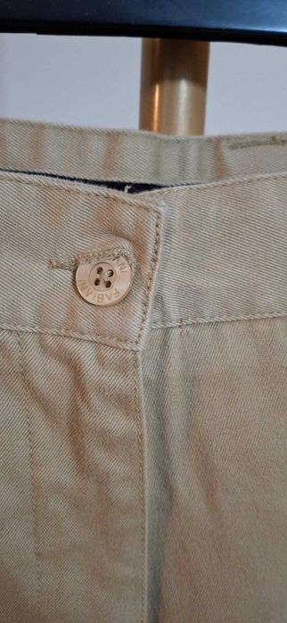 Nowe spodnie FABIANI 48 Regular, 100% Bawełna, Beżowe Chinosy Damskie