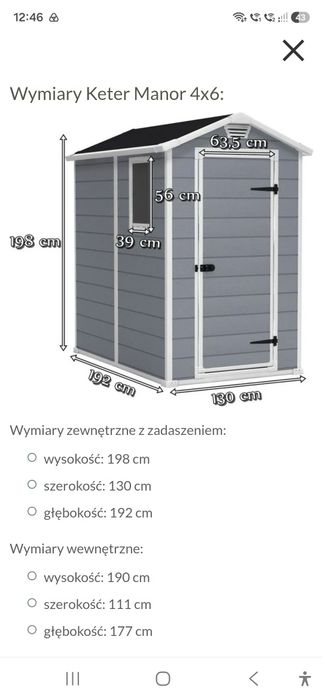 Domek Manor 4X6 Keter