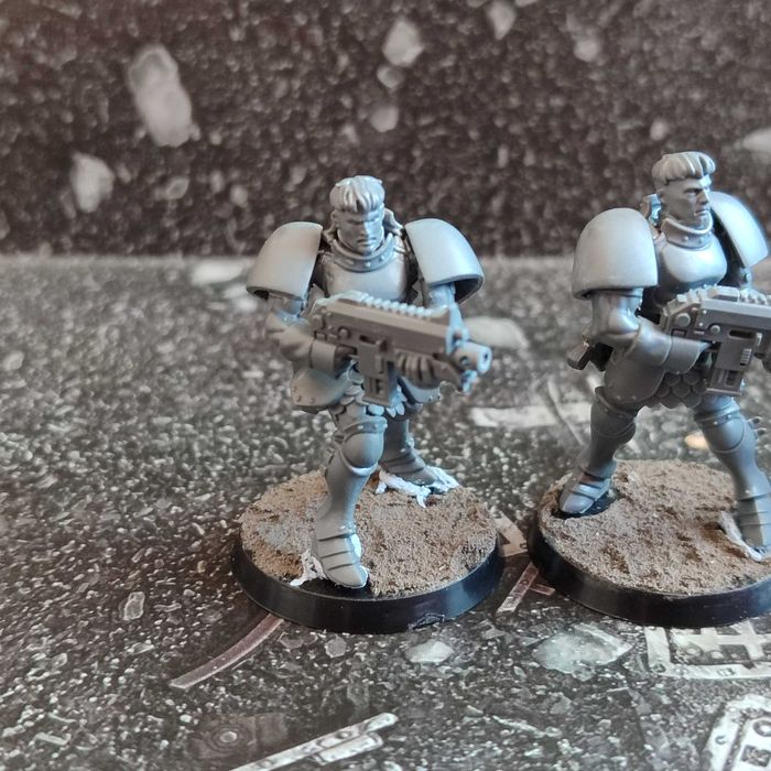 Warhammer 40k space marine conversion 4x Black Templar Neophyte