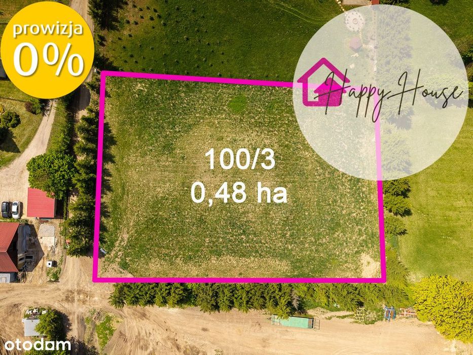Działka 4800 m2 nad jeziorem Szałstry, WZ