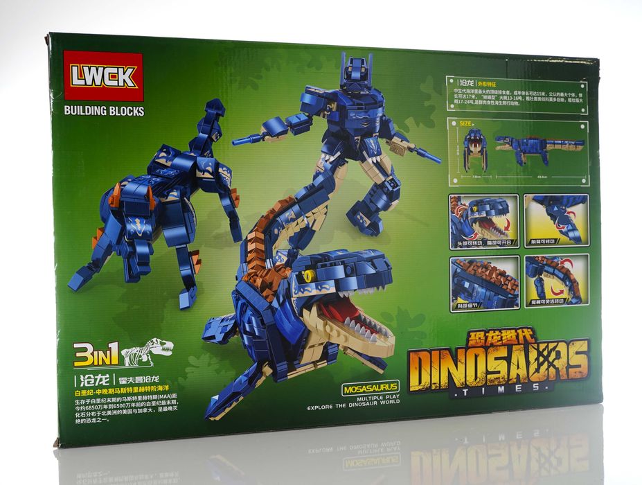 Klocki konstrukcyjne 3W1 DLA DZIECI DINOSAUR WORLD ZESTAW 1156 EL
